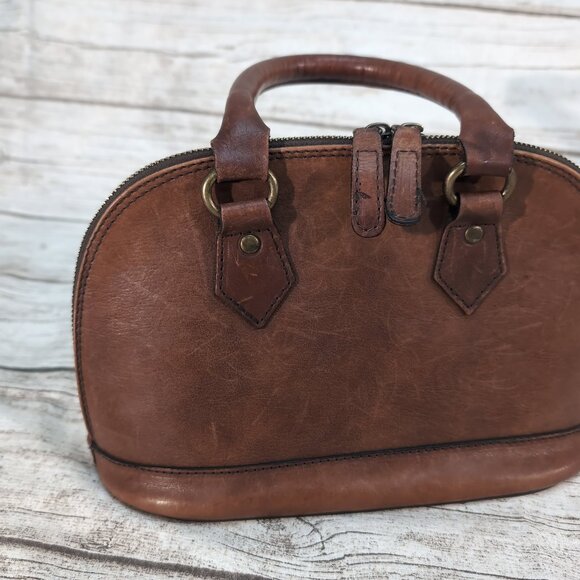 I Medici Firenze Brown Leather Satchel Handbag Women’s Small - Picture 7 of 13